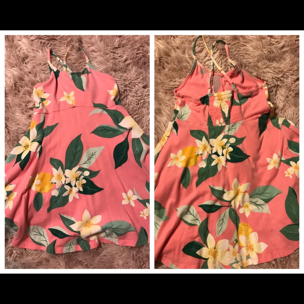 Pink Hawaiian floral dress size 6/7